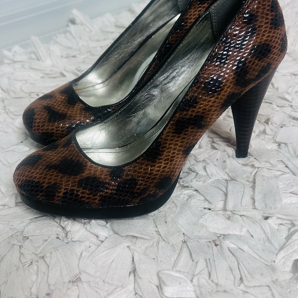 Style & Co. Brown and Black Leopard Print Heels
